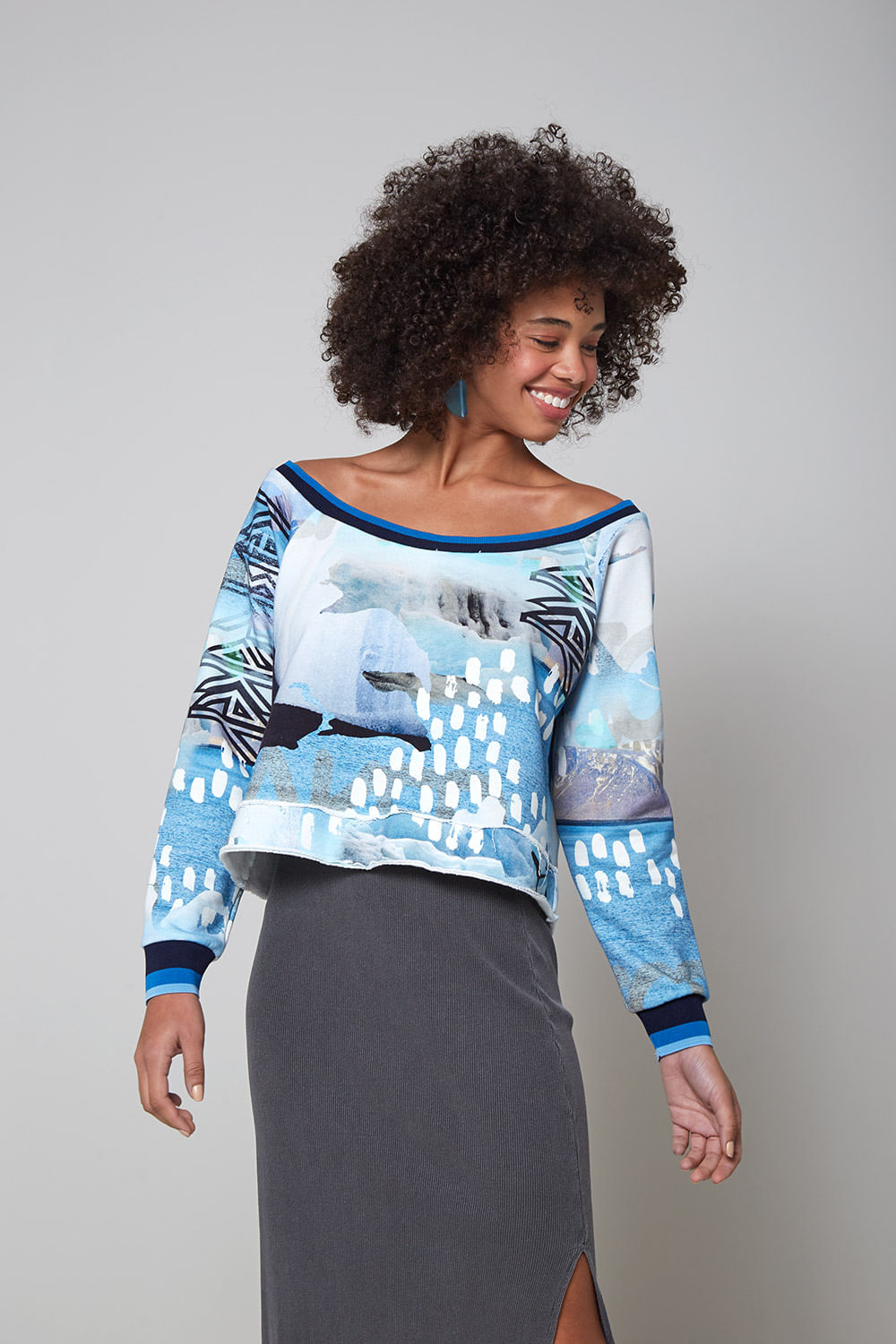 polar moletom com capuz blue